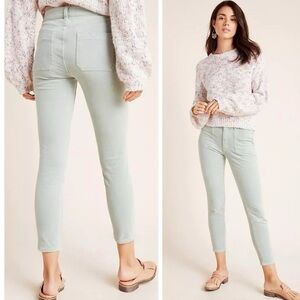 Pilcro High Rise Skinny Cord Jeans Mint Green